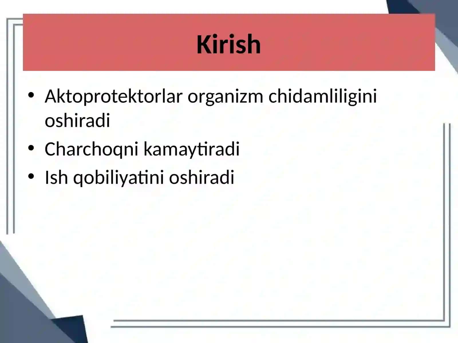 Aktoprotektorlar va ularning sport tibbiyotida qo'llanilishi 2