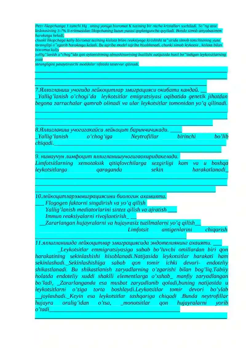 лейкоцитлар эммиграцияси 2
