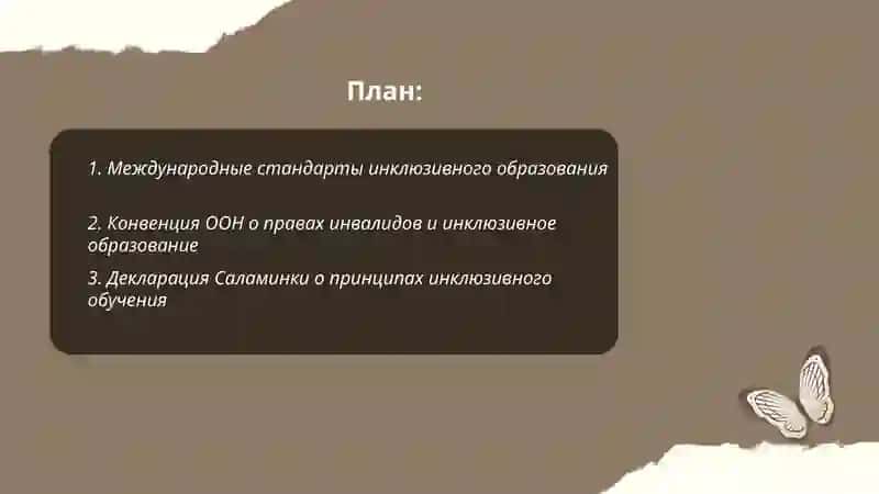 Международные стандарты инклюзивного образования 2