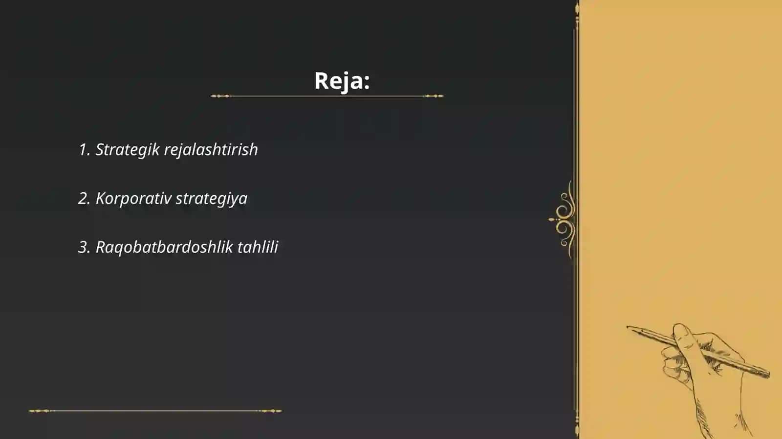Strategik rejalashtirish 2
