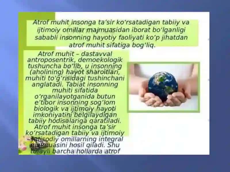Inson  ekologiyasining zamonaviy holati 2