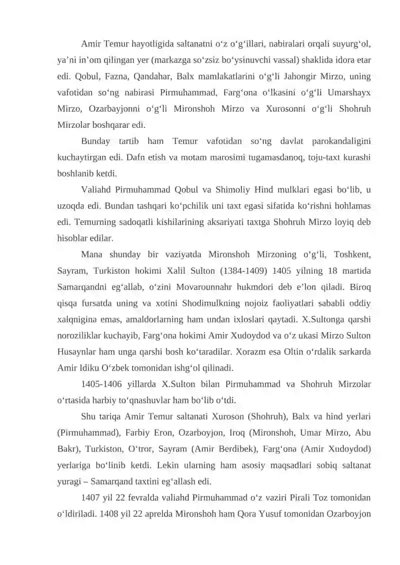 Taxt uchun kurash 2