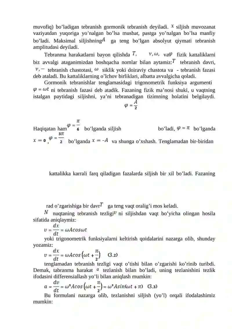 Tebranishhlar va to’lqinlar 2