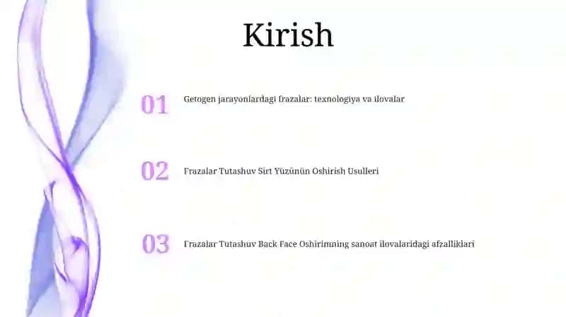 Frazalar Tutashuv Sirt Yuzasining Oshirish Usullari 2