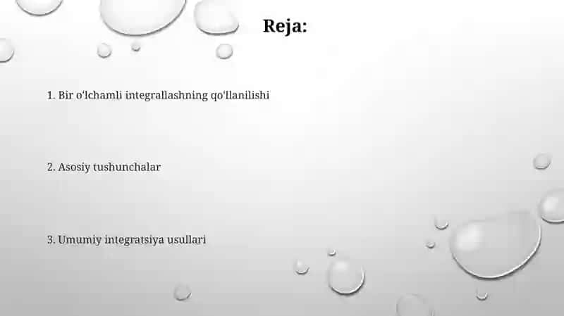 Ikki o'lchovli integrating tadbiqlari 2