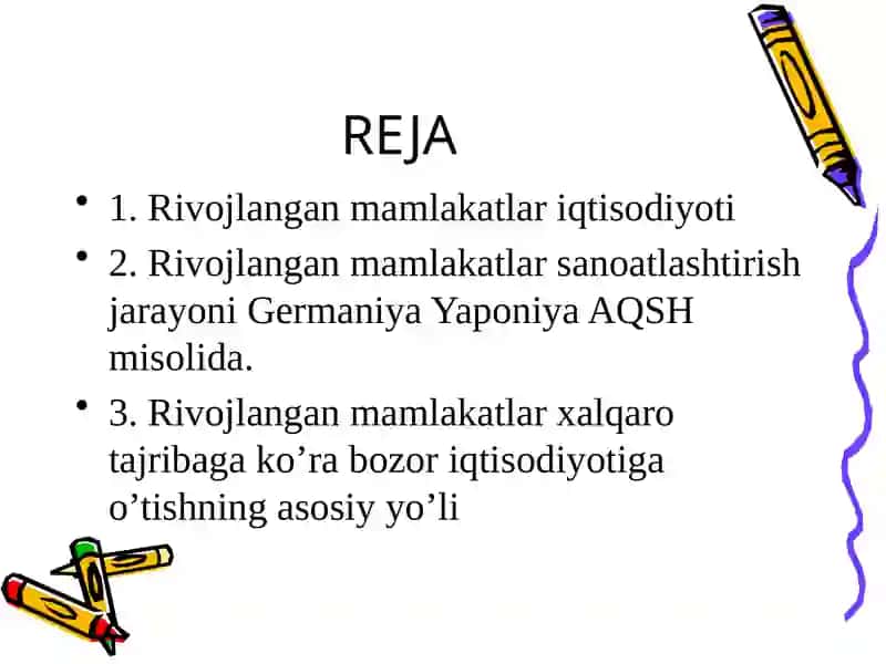 Rivojlangan mamlakatlar iqtisodiyoti Aqsh Germaniya Yaponiya 2