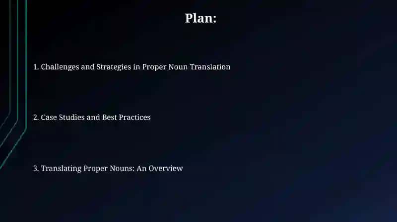 The translation of Proper Nouns 2