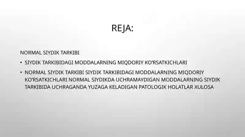 Siydik tahlili taqdimot 2