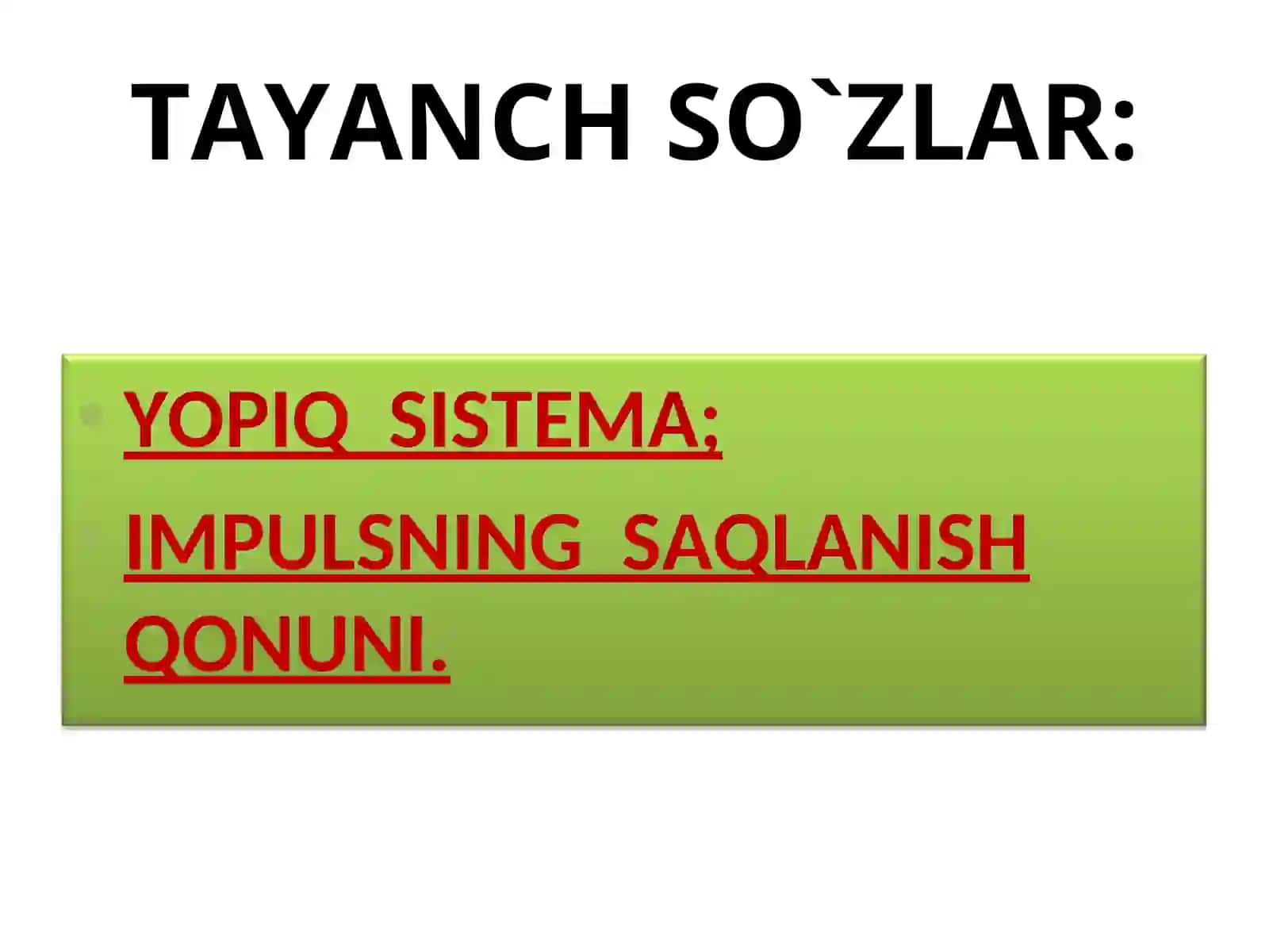 IMPULSNING SAQLANISH QONUNI 2