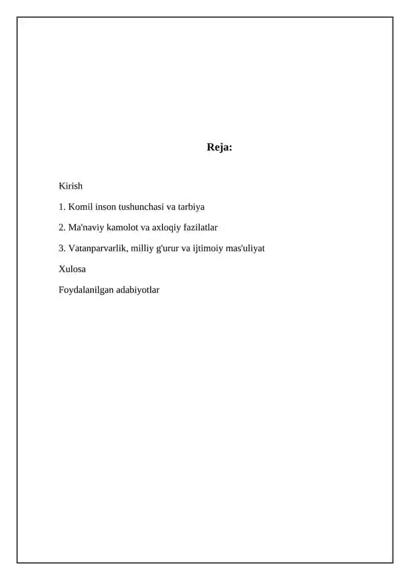 Komil inson tushunchasi va tarbiya 2