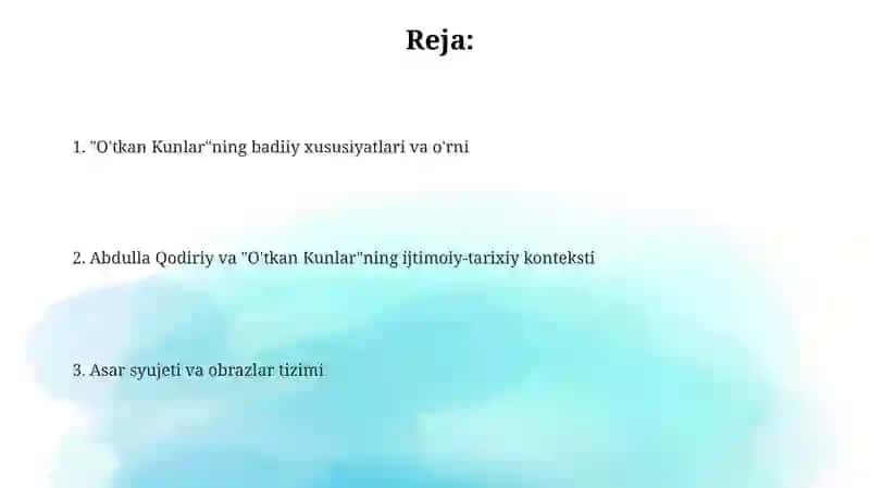 O'tkan Kunlar 2