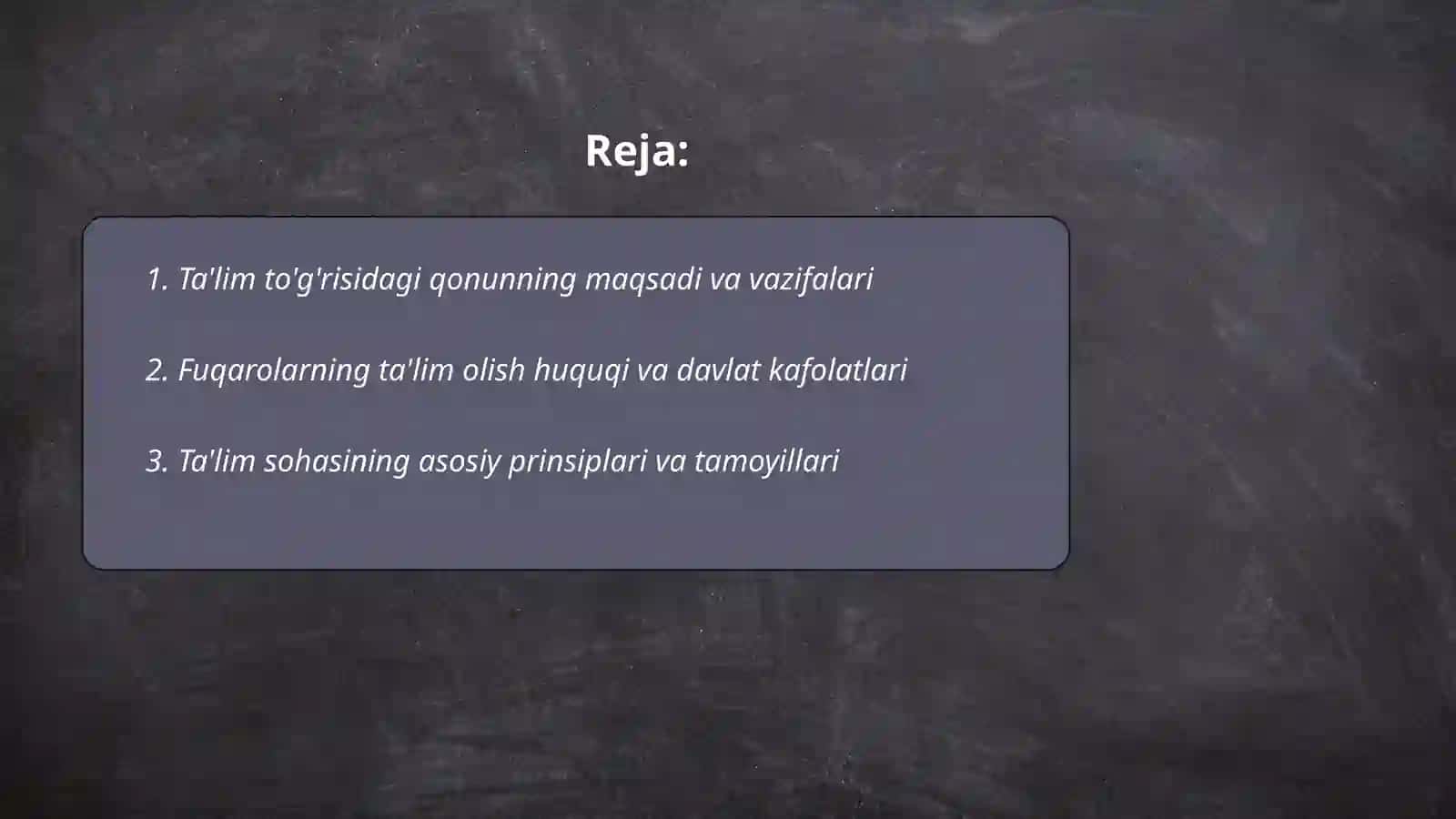 Ta'lim to'g'risida qonun 2
