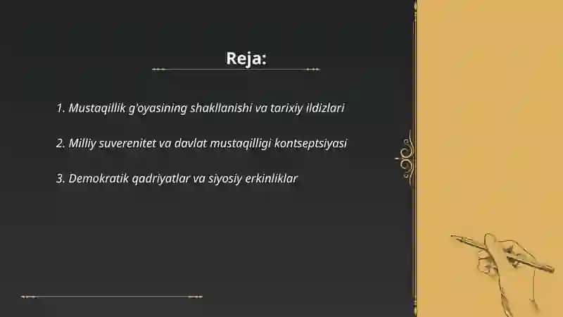 Mustaqillik tarixining asosiy g'oyalari 2