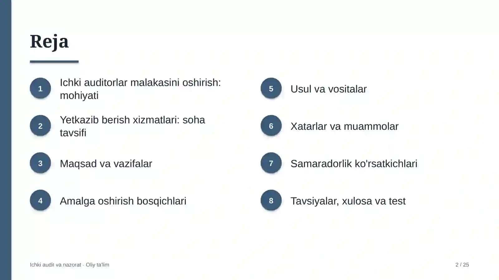 yetkazib berish xizmatlarida ichki auditorlar malakasini oshirish 8497 2