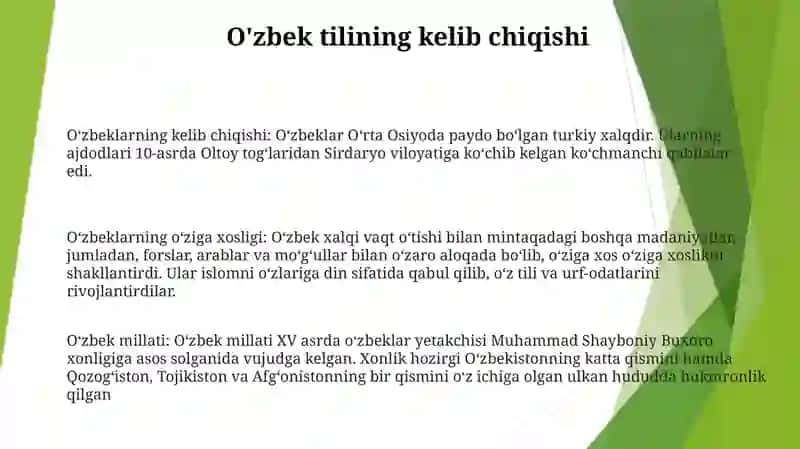 Òzbek Xalqining Shakillanishi 2