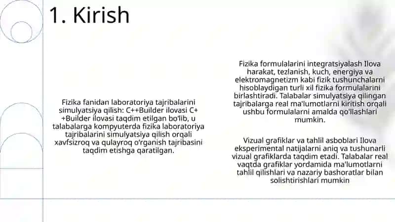 C++Builderda Fizika Fanidan Laboratoriya Dasturini Tuzish 2