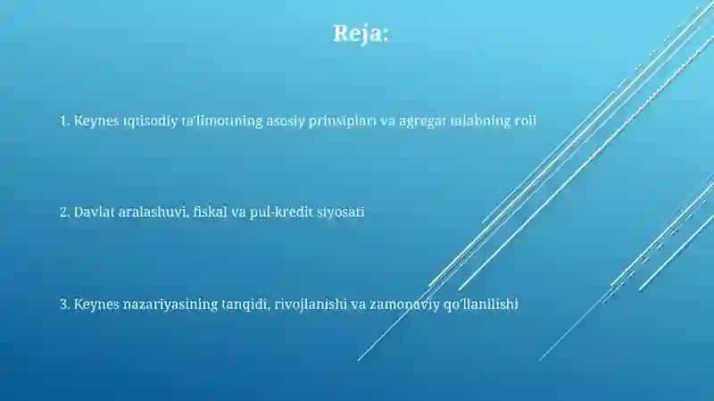 Kenisning iqtisodiy ta'limoti 2