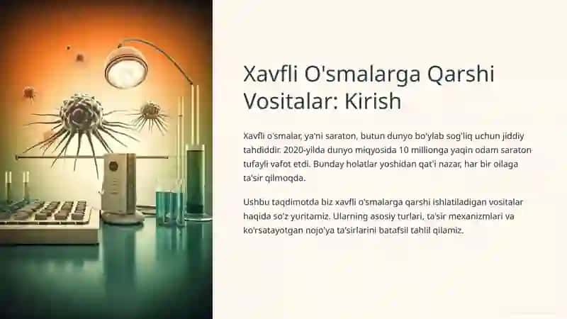 Xavfli O'smalarga Qarshi Vositalar 2