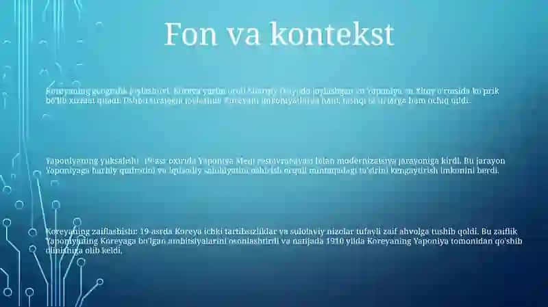 Koreya Yaponiya Mustamlakasiga Aylanishi 2