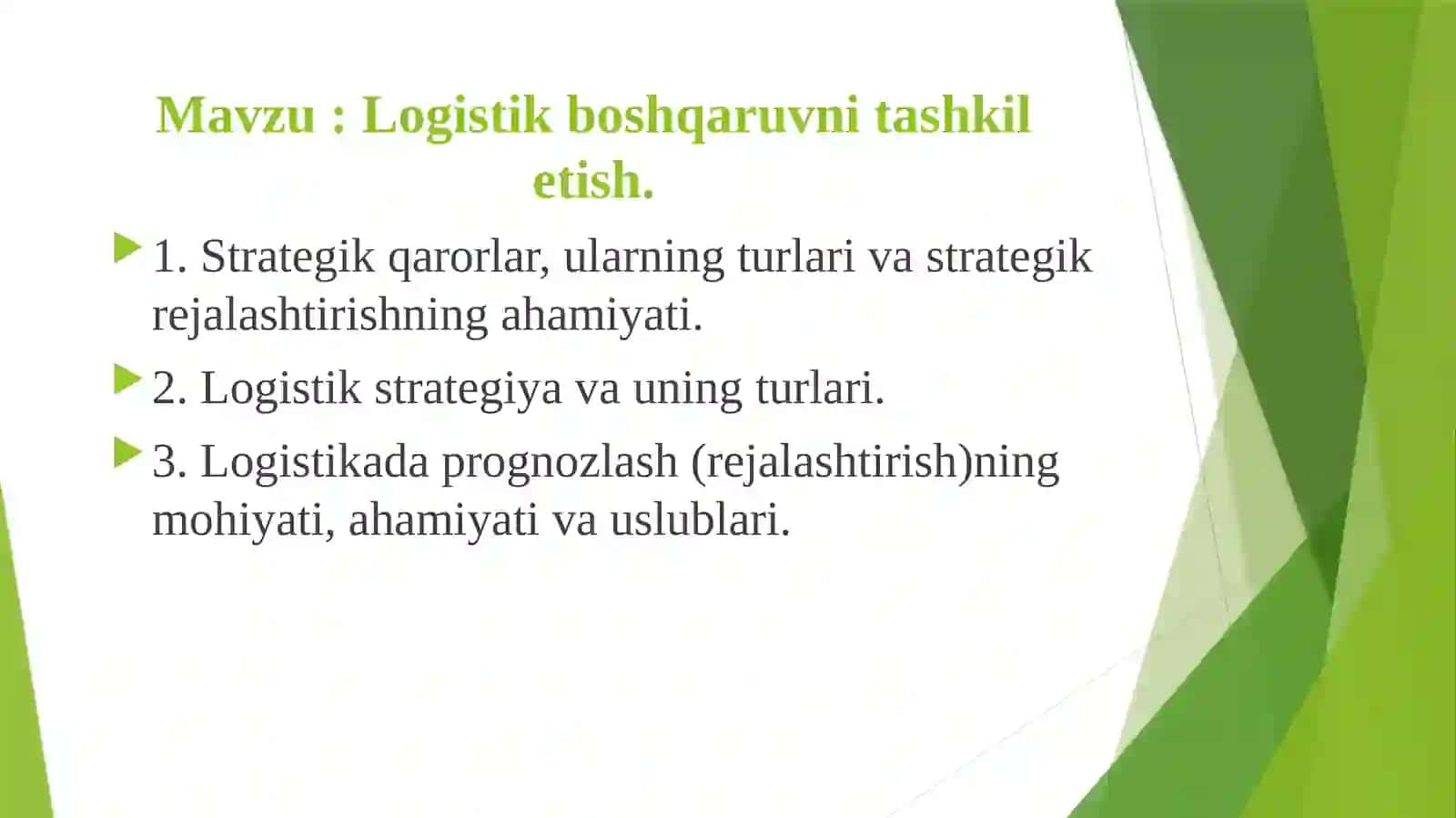 Logistikboshqaruvnitashkiletish 2