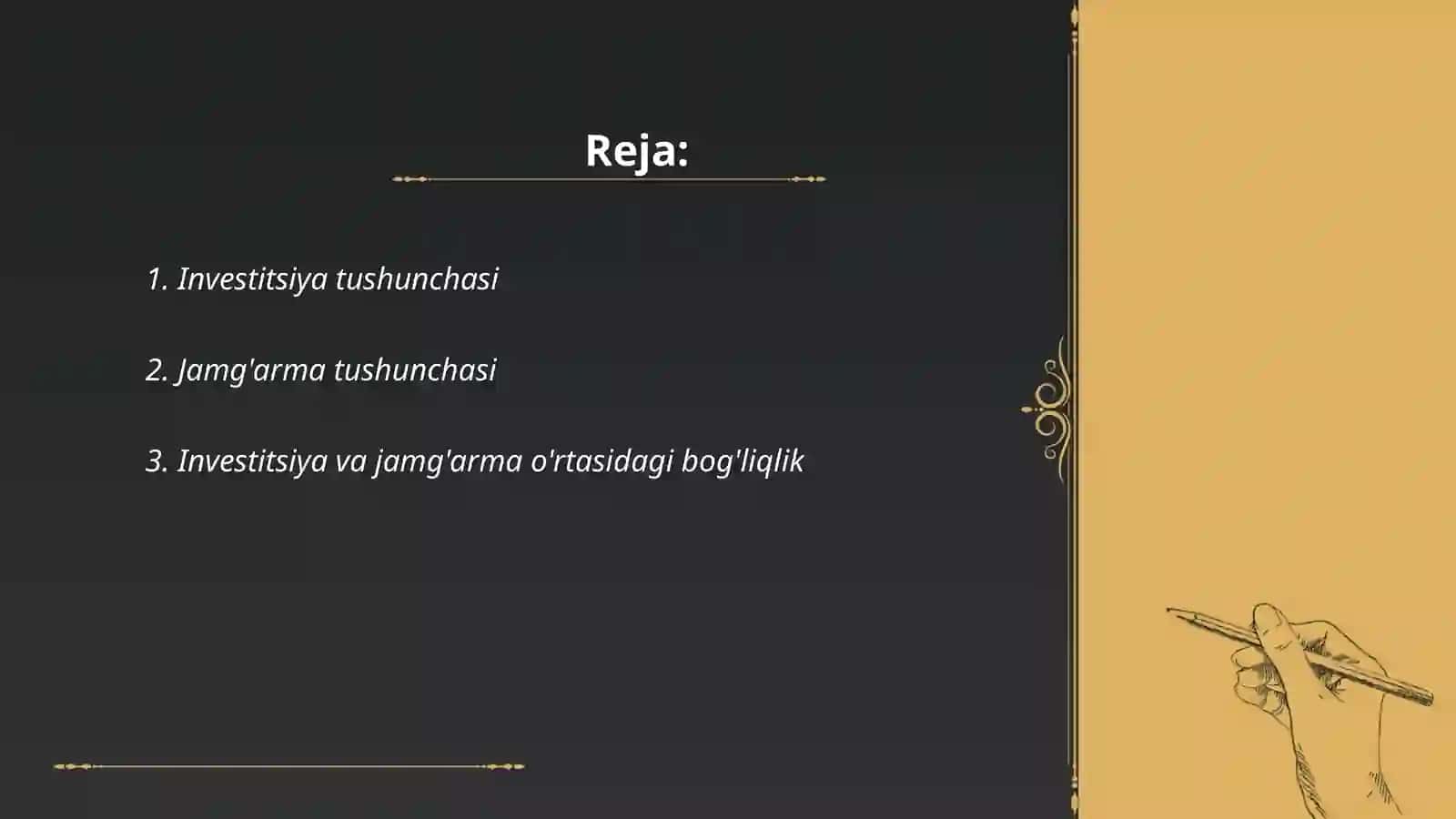 Investitsiya va jamg'arma o'rtasidagi bog'liqlik 2