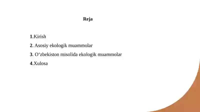 Hozirgi Zamon Ekologik Muammolari 2