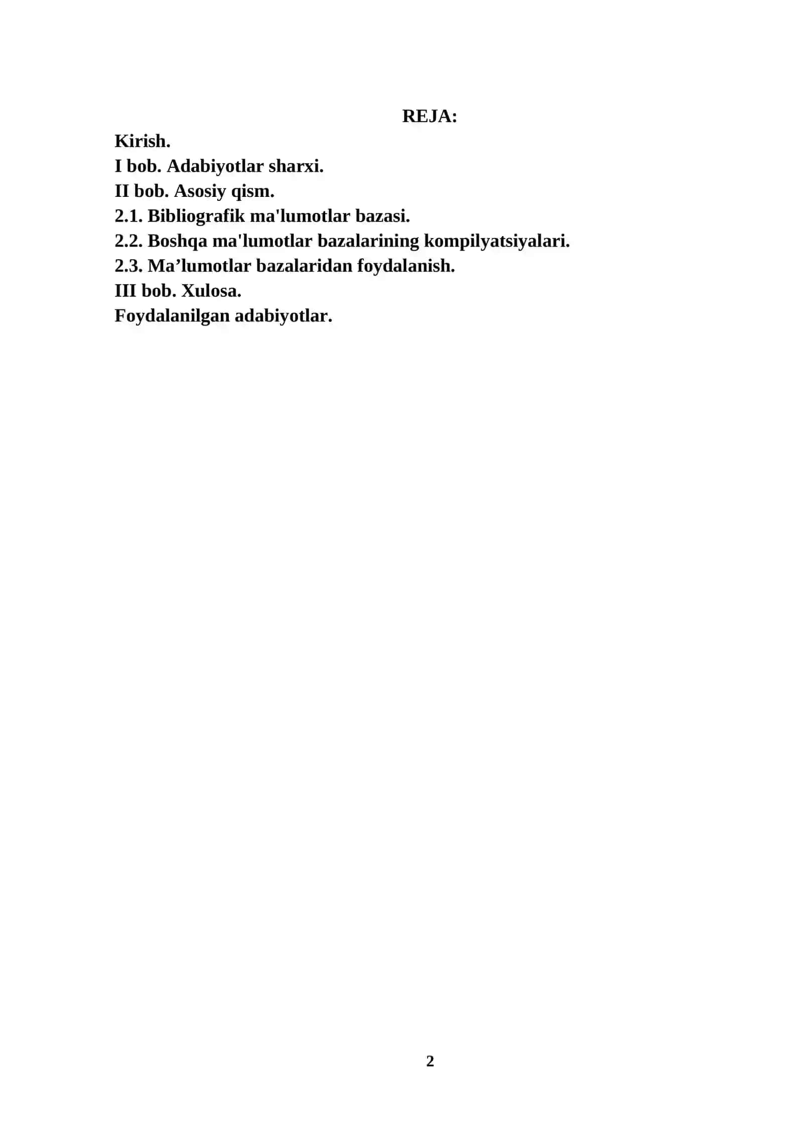 Bibliografik ma`lumotlar bazalari 2