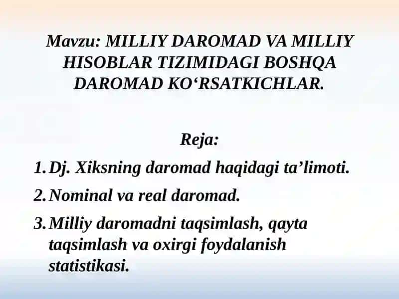 MILLIY DAROMAD VA MILLIY HISOBLAR TIZIMIDAGI BOSHQA DAROMAD KO‘RSATKICHLAR 2