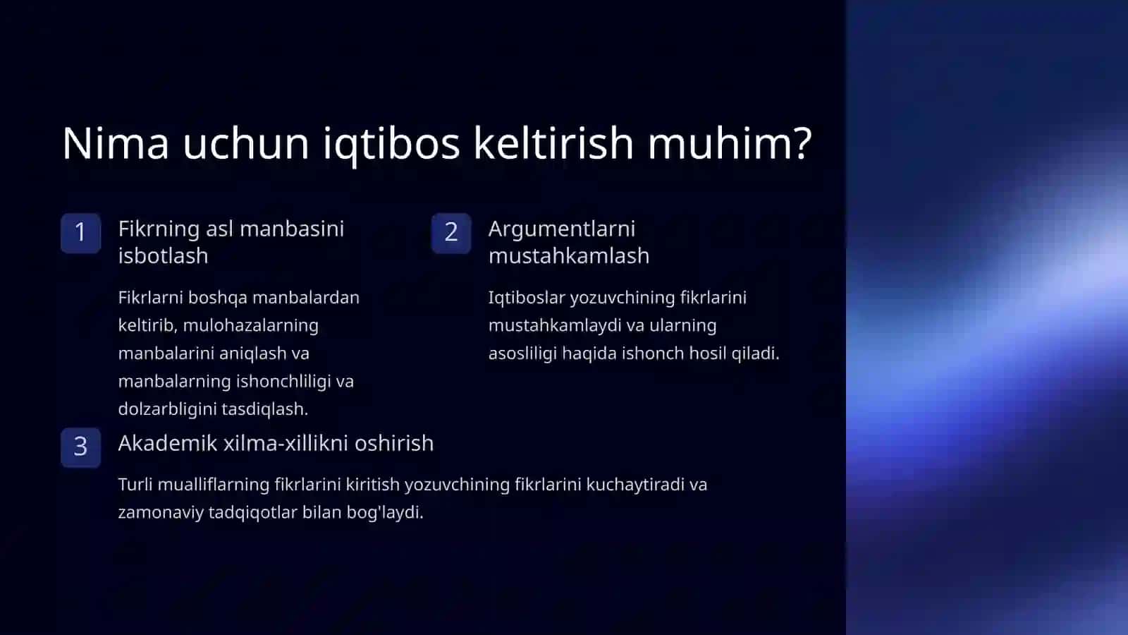 Iqtibos keltirish va Parafraza 2