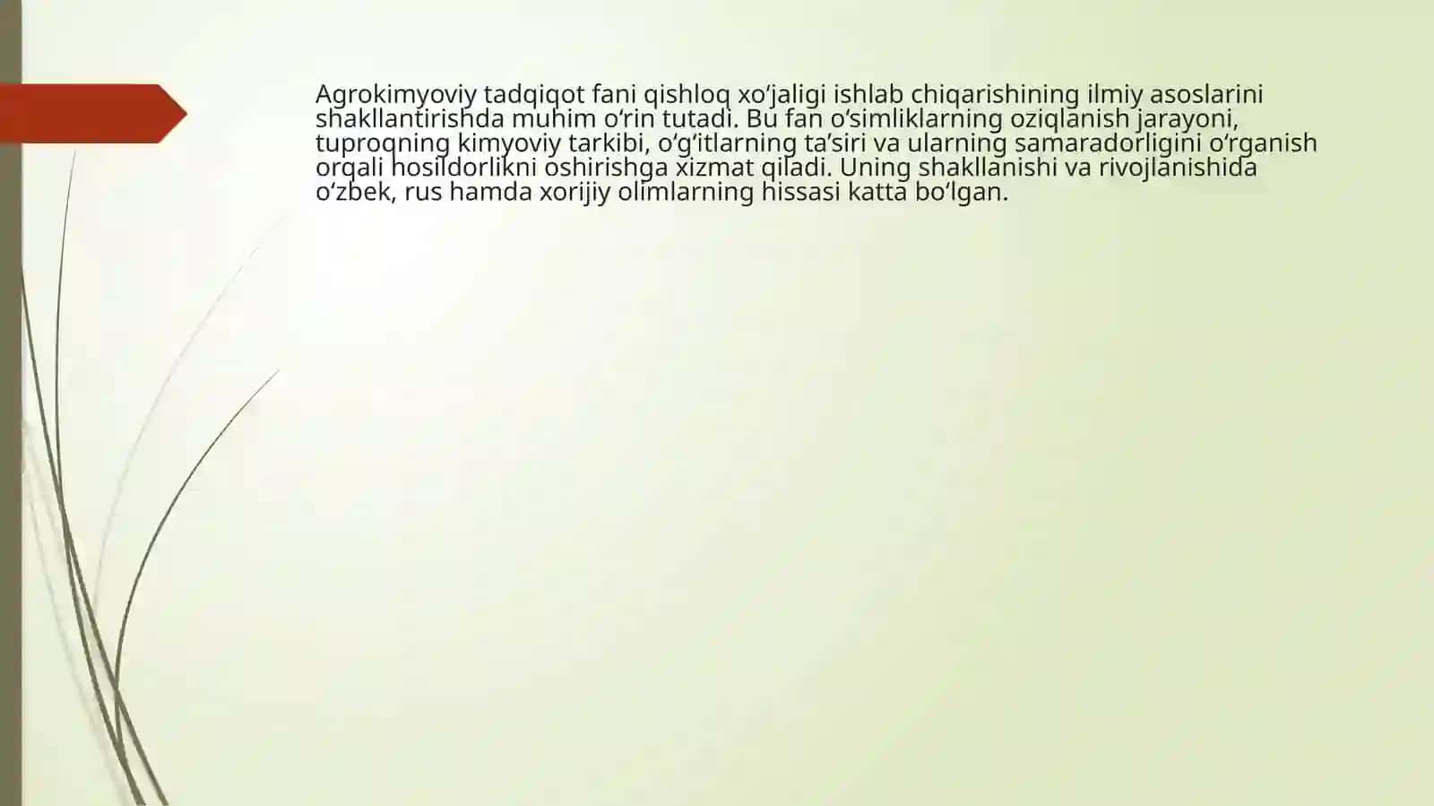 Agrokimyoviy tadqiqot 2
