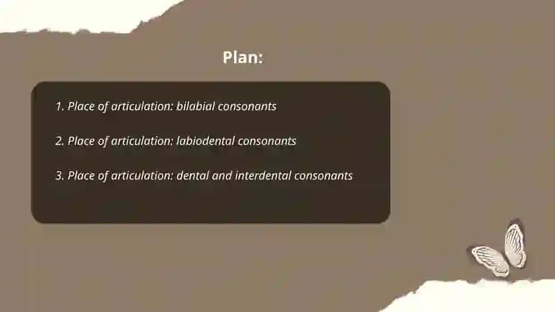 Classification of English Consonant Sounds 2