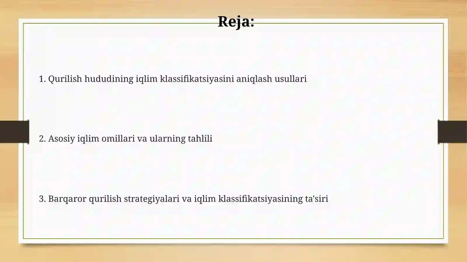 Qurilishtumanining iqlimiy tasniflarini aniqlash 2