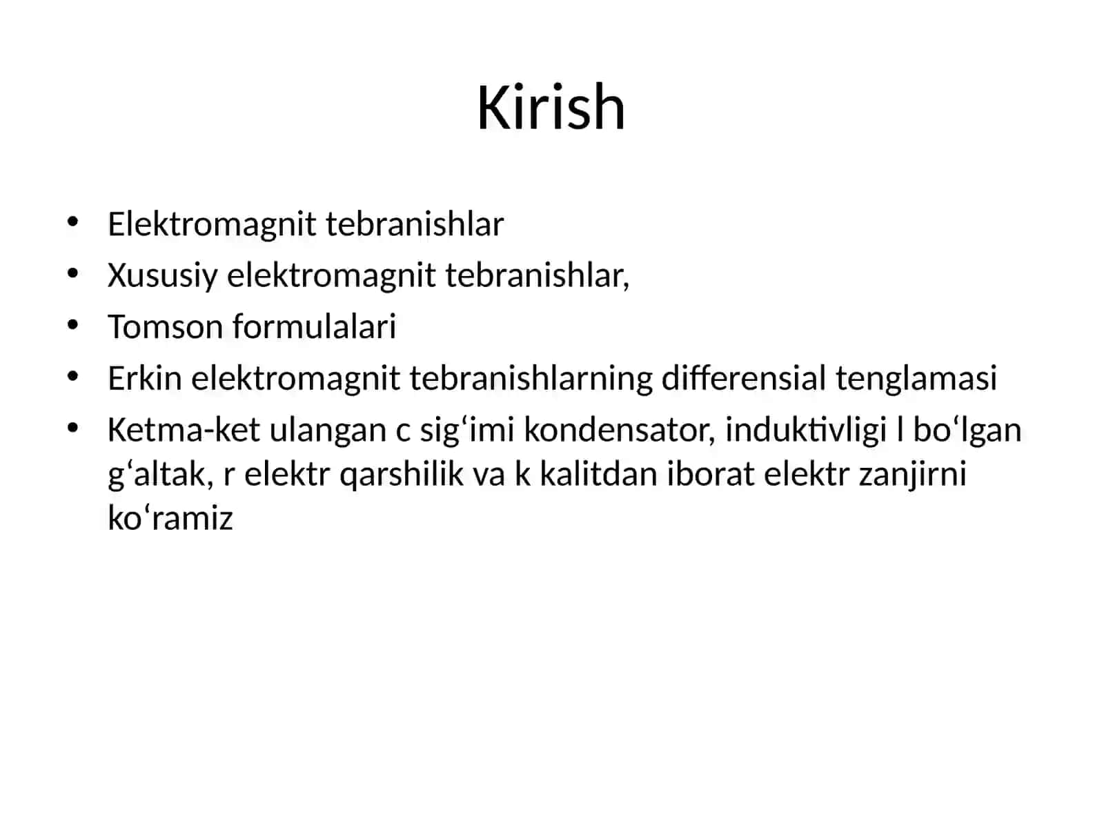 Elektromagnit Tebranishlar 2