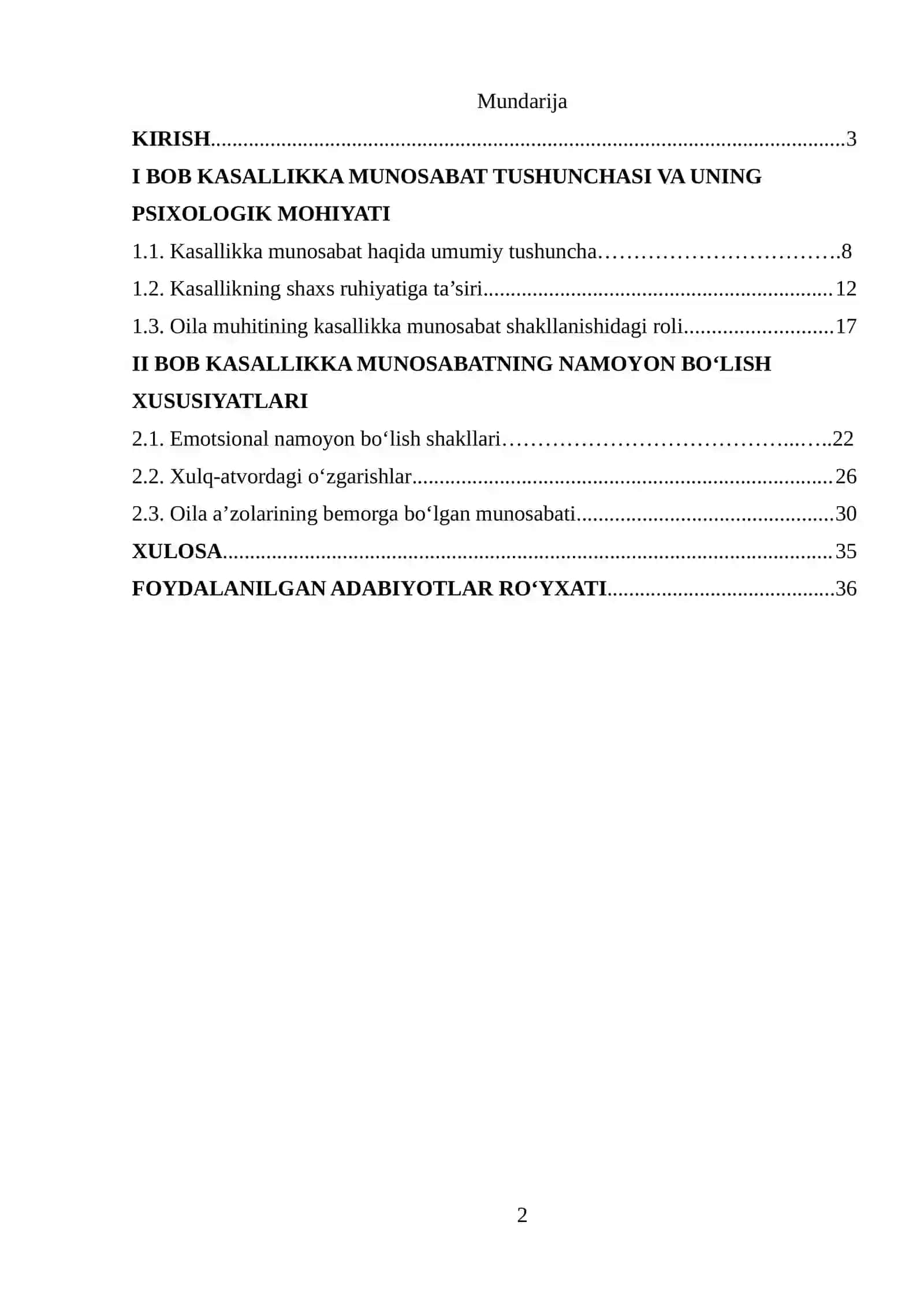 Kasallikka munosabat turlari va uning namoyon bo‘lishi 2