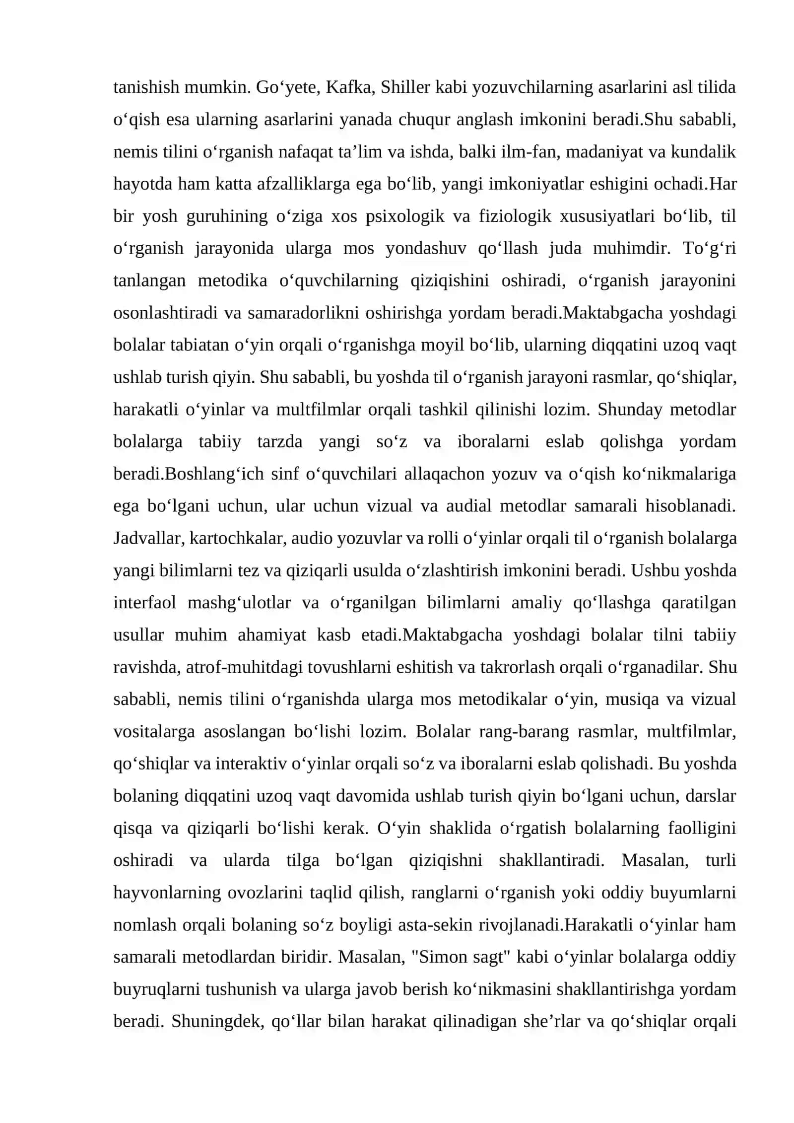 Nemis tilini o’rganishda yosh guruhlariga mos metodikalar 2
