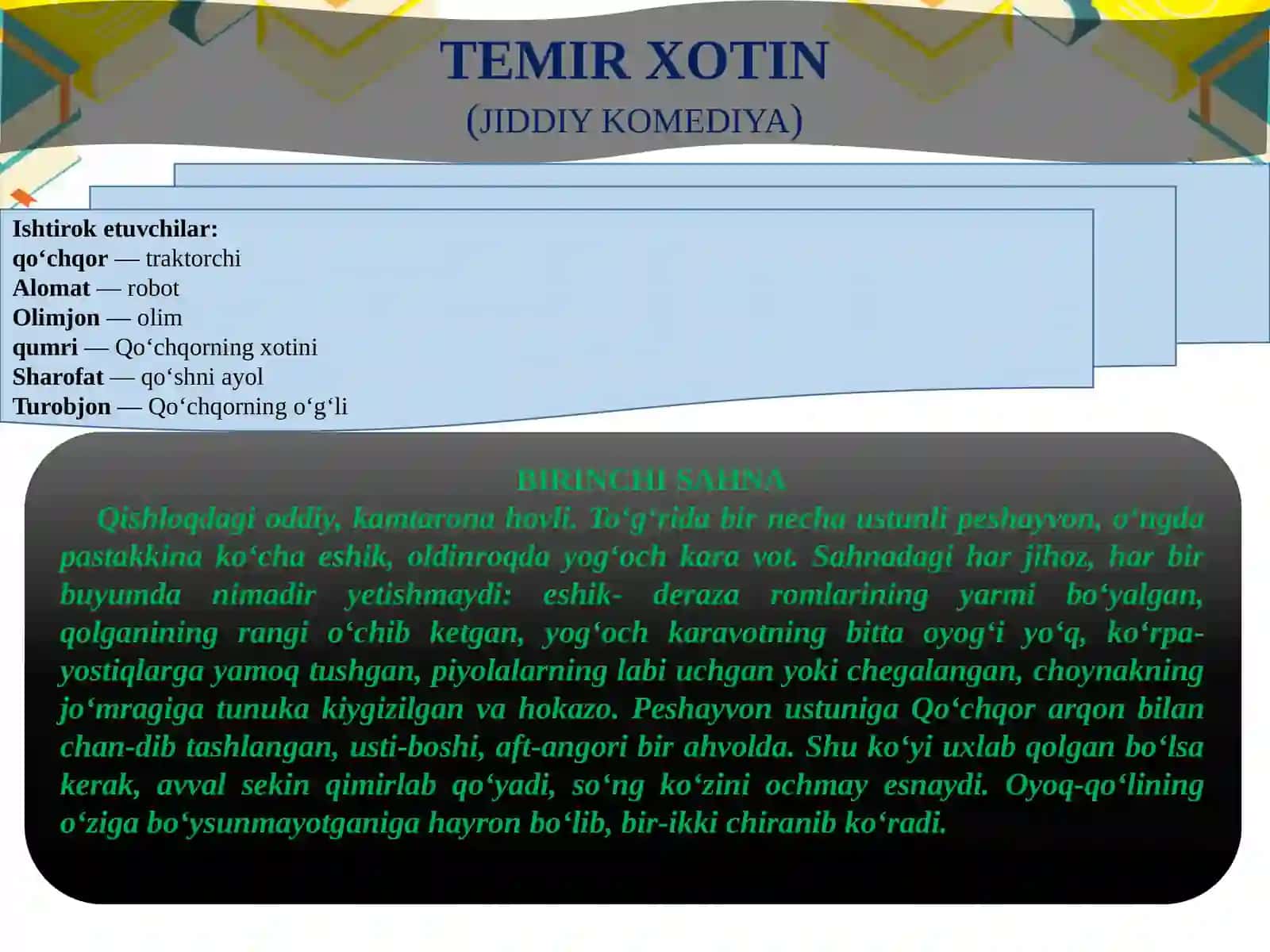 "TEMIR XOTIN" ASARI 2