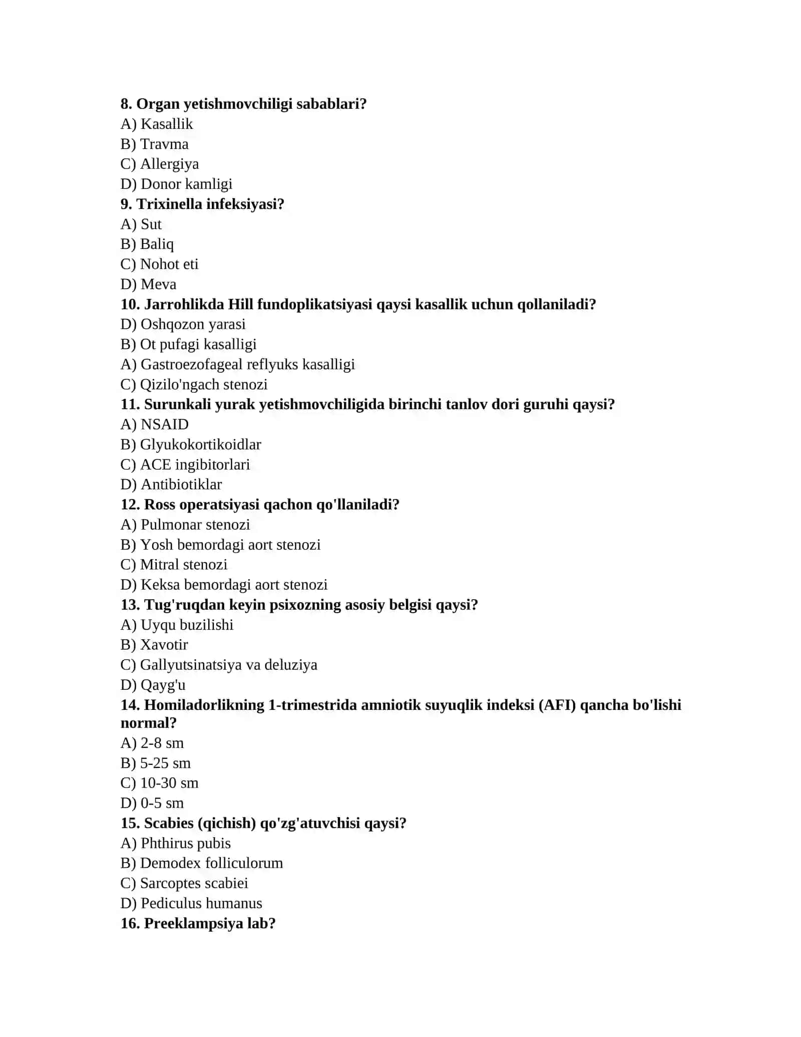 Laboratoriya diagnostika testi 2