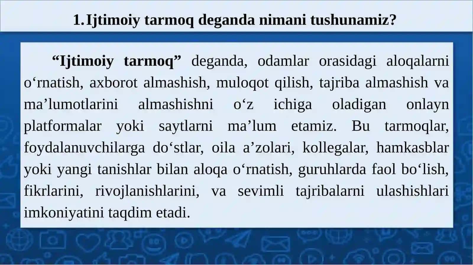 Ijtimoiy tarmoqlarda ma’lumot olish 2