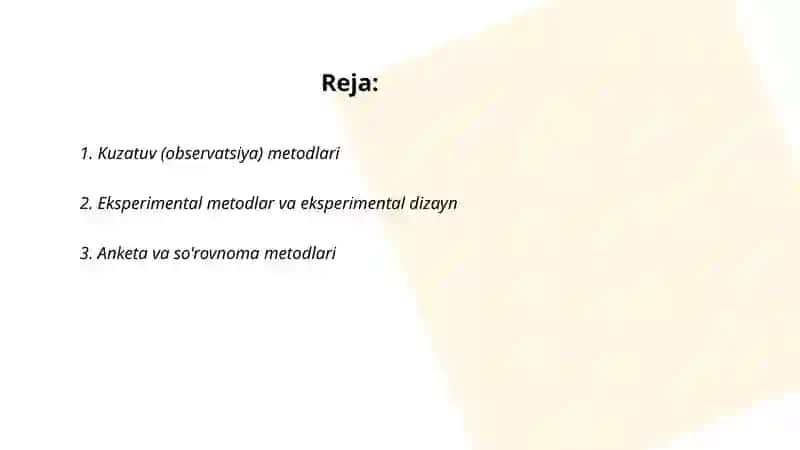 Psixologiya metodlari 2