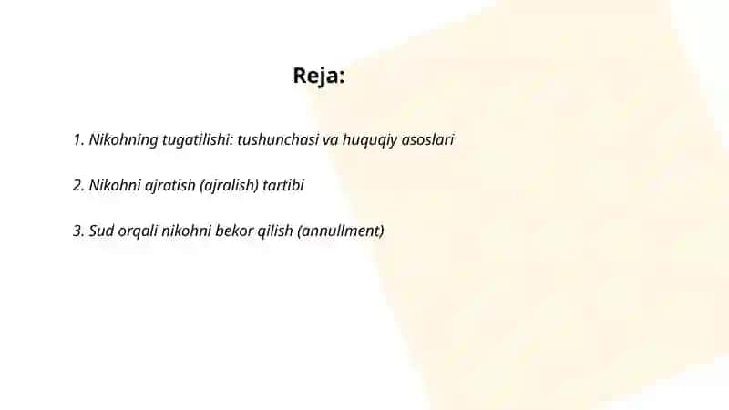 Nikohning tugatilishi 2