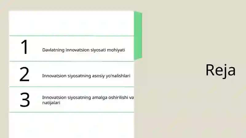 Davlatning innovatsion siyosati 2