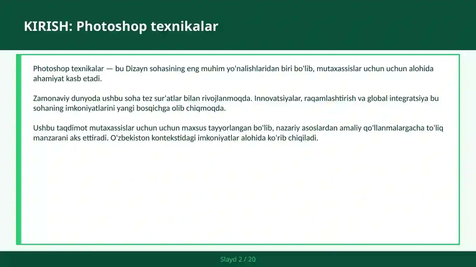 Photoshop texnikalar 2