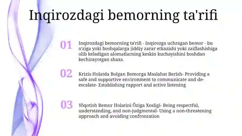 Krizis Holatda Bolgan Bemorga Maslahat Berish 2