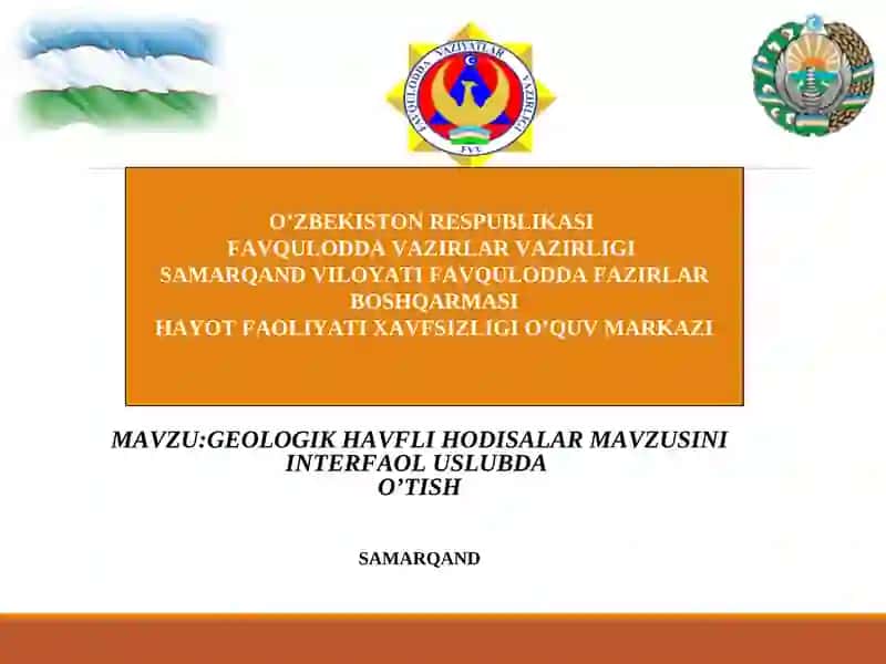 GEOLOGIK HAVFLI HODISALAR MAVZUSINI INTERFAOL USLUBDA O’TISH 2