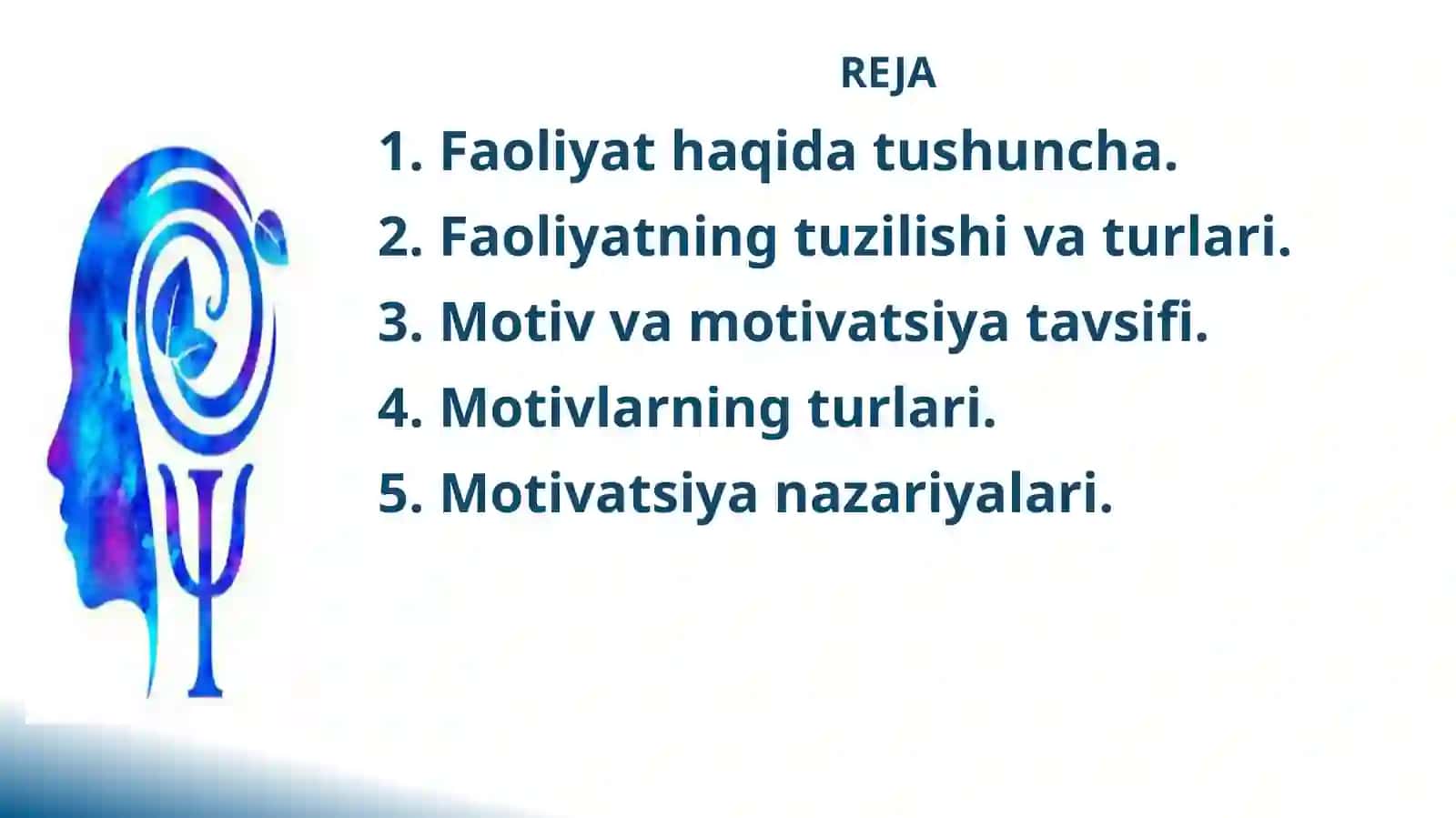 Faoliyat va motivatsiya 2