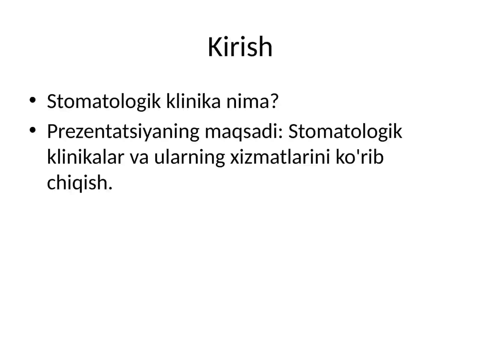 Stomatologik klinika: turlari va kategoriyalari 2