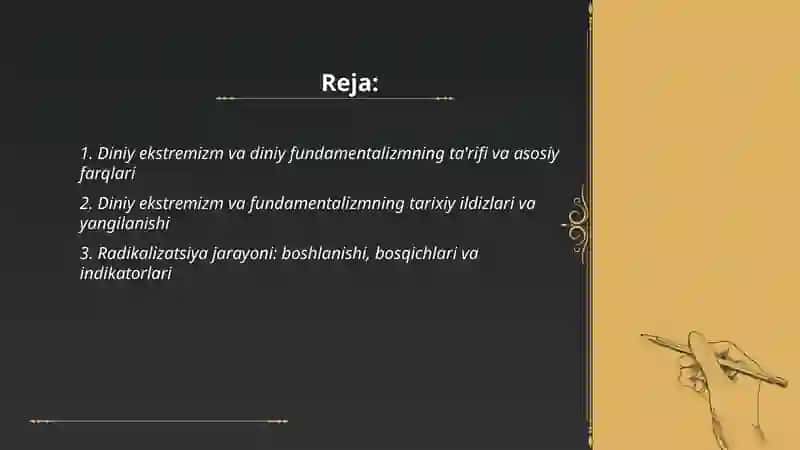 Diniy ekstremizm va diniy fundamentalizm 2