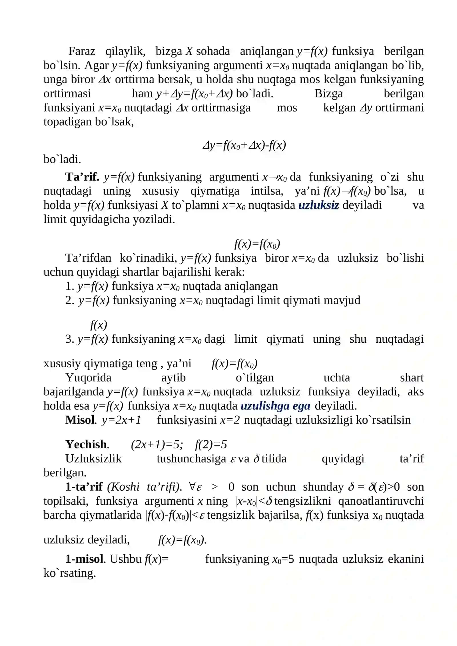 Matematik Analiz 2