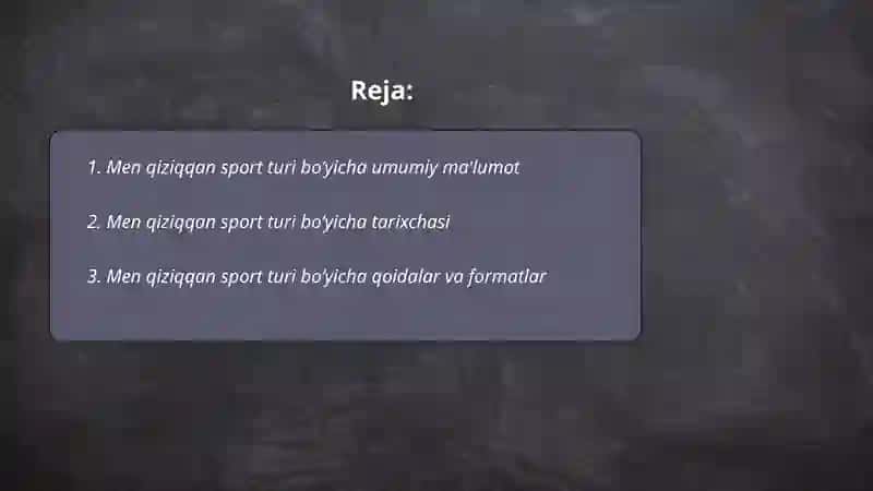 Men qiziqqan sport turi boʻyicha 2