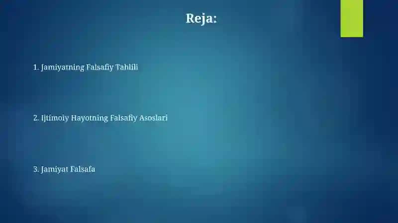 Jamiyatning Falsafiy Tahlili 2